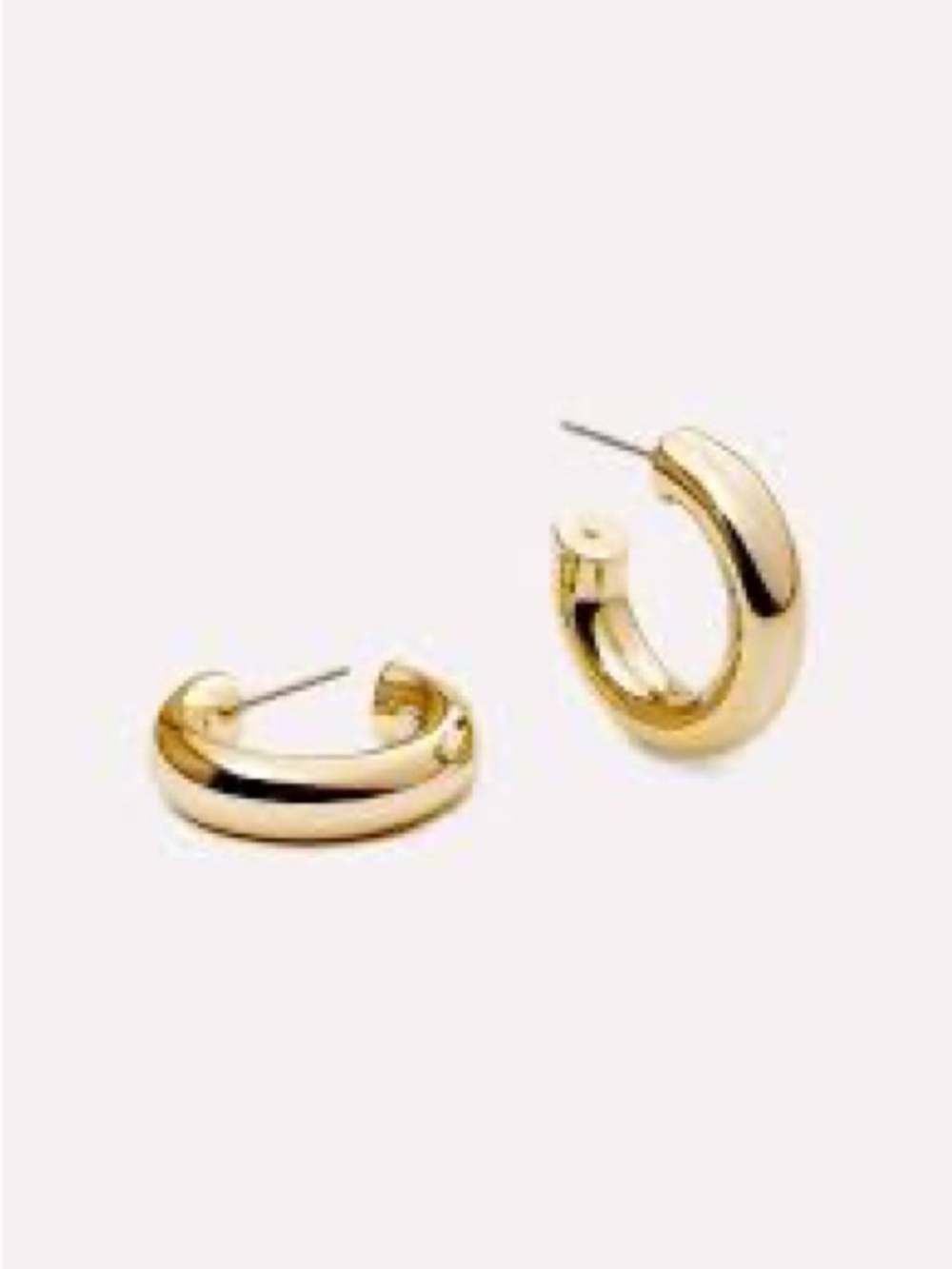 Classic Gold Plated Chunky Hoop Earrings - Women Jewelry